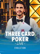 Three Card Poker na żywo od Evolution